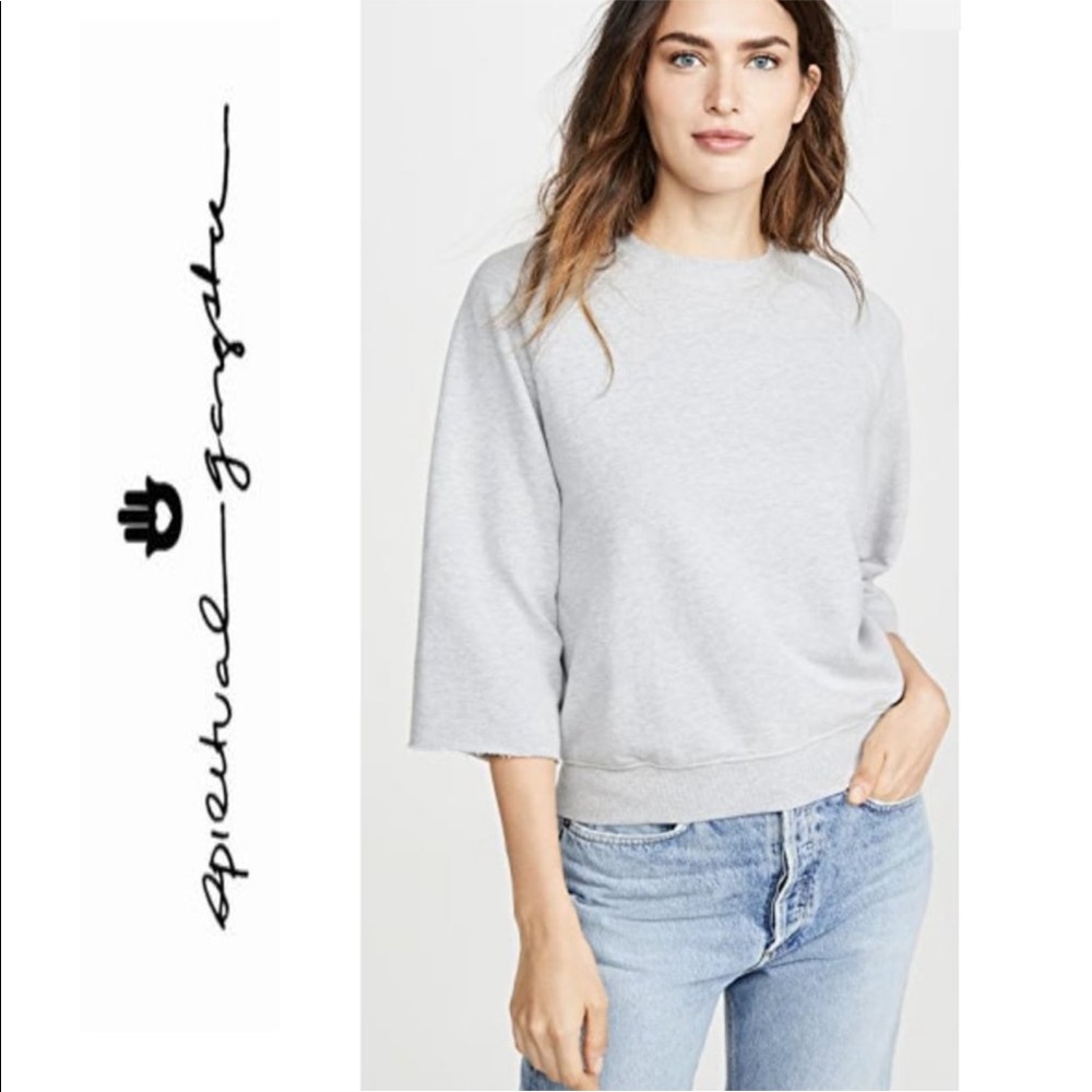 Spiritual Gangster Maya Cut Off Crew Sweatshirt